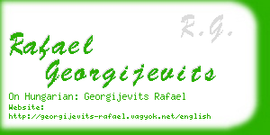 rafael georgijevits business card